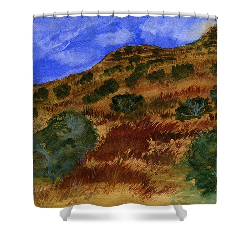 Landscape Shower Curtain featuring the painting Brother's Back Forty by Victor Vosen
