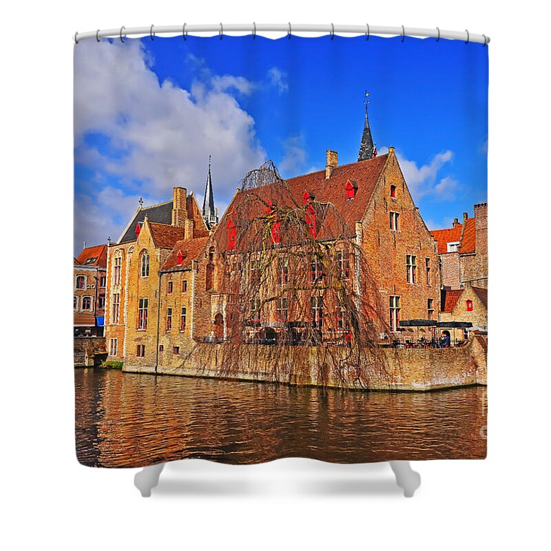 Travel Shower Curtain featuring the photograph Meeting of the Canals by Elvis Vaughn