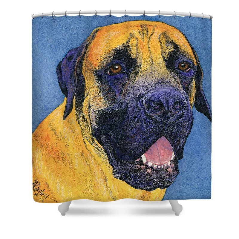 Mastiff Shower Curtain featuring the painting Brutus #2 by Ann Ranlett