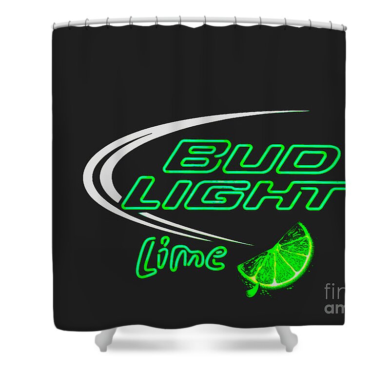  Shower Curtain featuring the photograph Bud Light Lime 2 by Kelly Awad