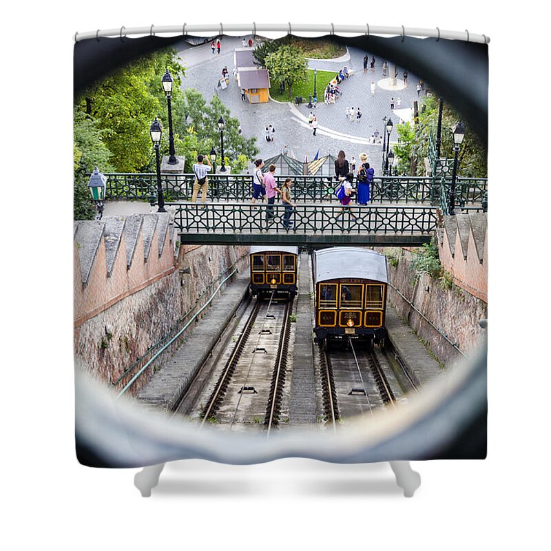 Budapest Shower Curtain featuring the photograph Budapest Castle Hill Funicular by Pablo Lopez