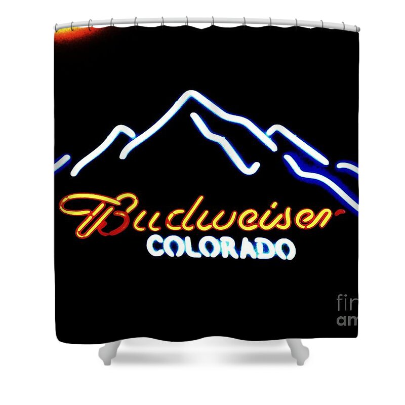  Shower Curtain featuring the photograph Budweiser in Colorado by Kelly Awad