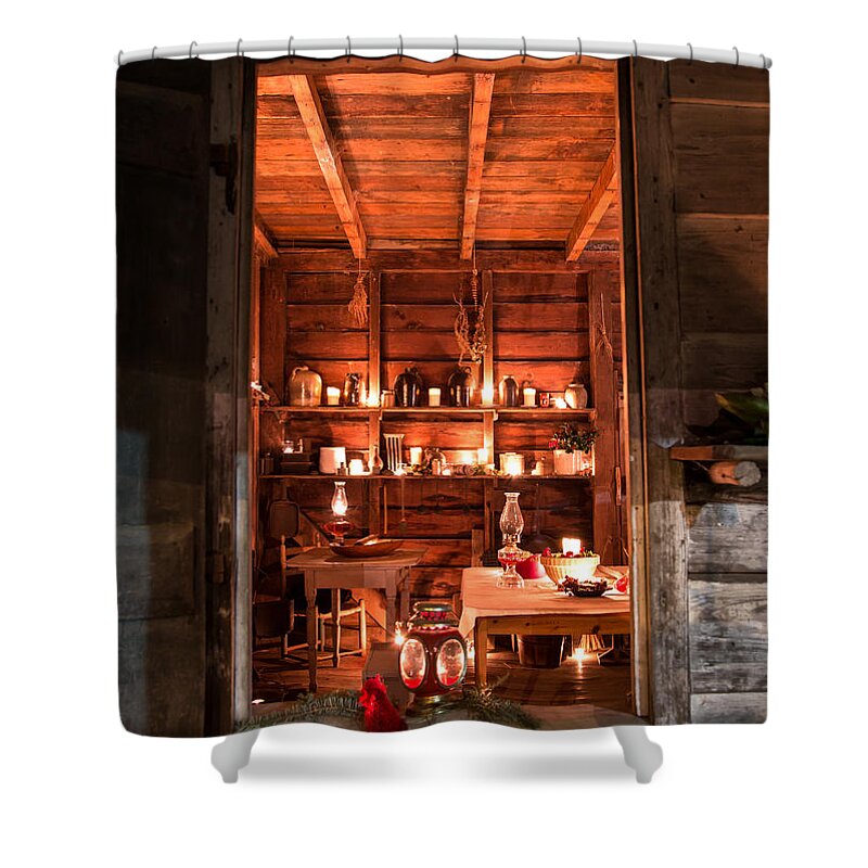 Old Shower Curtain featuring the photograph Buff Kitchen-2 by Charles Hite