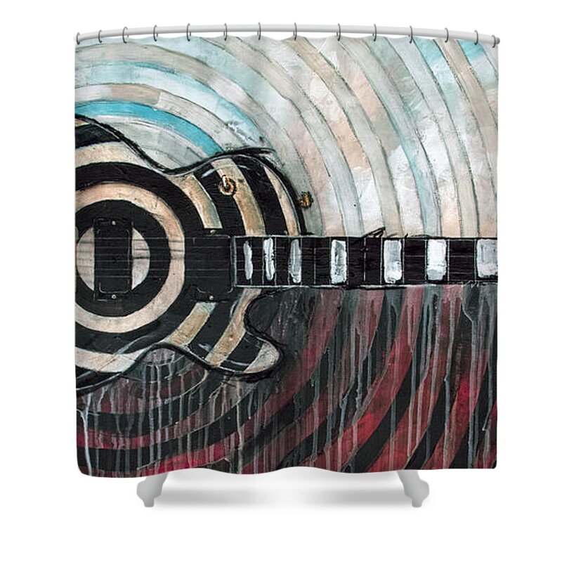 Music Shower Curtain featuring the painting The Grail by Sean Parnell