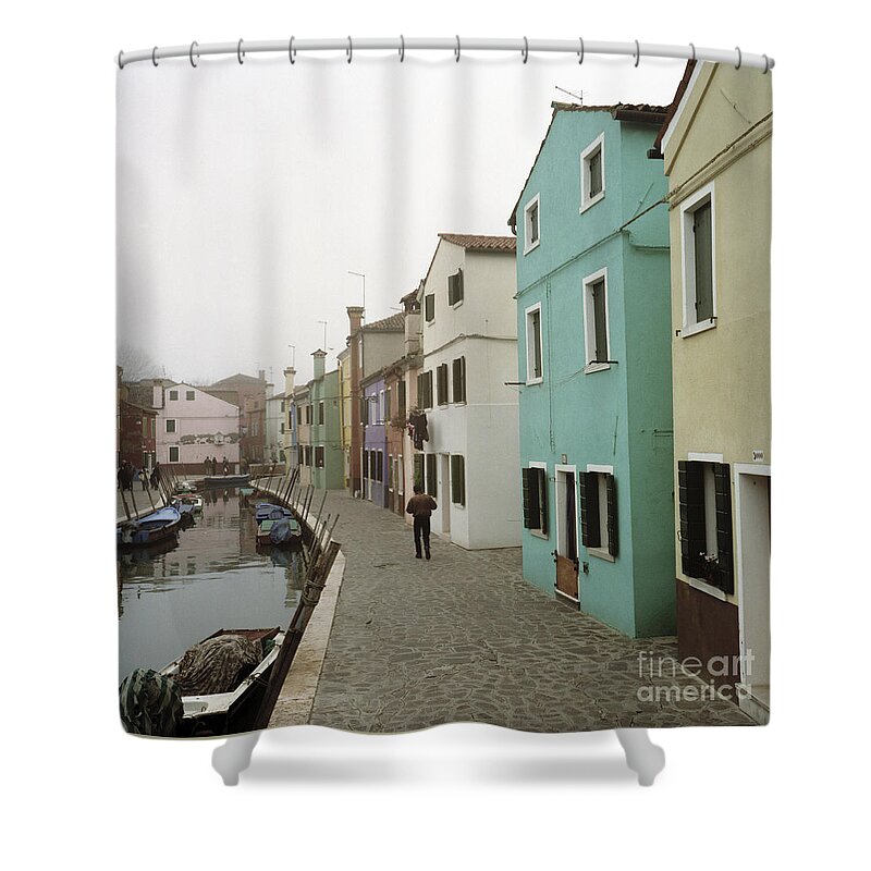 Venice Shower Curtain featuring the photograph Burano Canal by Riccardo Mottola