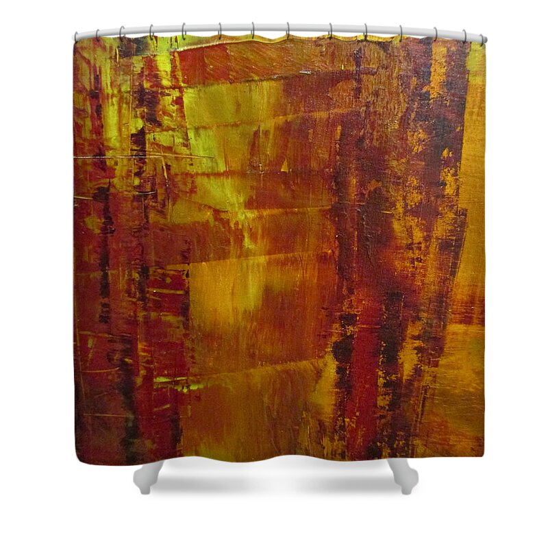 Fire Shower Curtain featuring the painting The Fire Within by Janice Nabors Raiteri