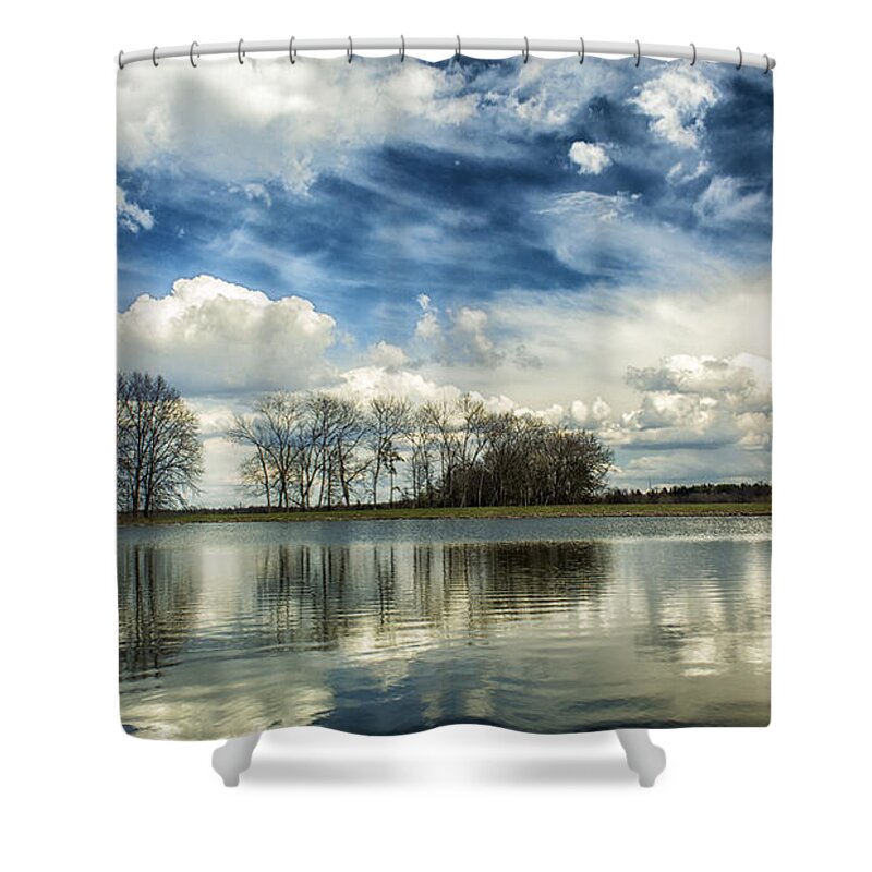 Nature Shower Curtain featuring the photograph Busch Bare Reflections by Bill and Linda Tiepelman