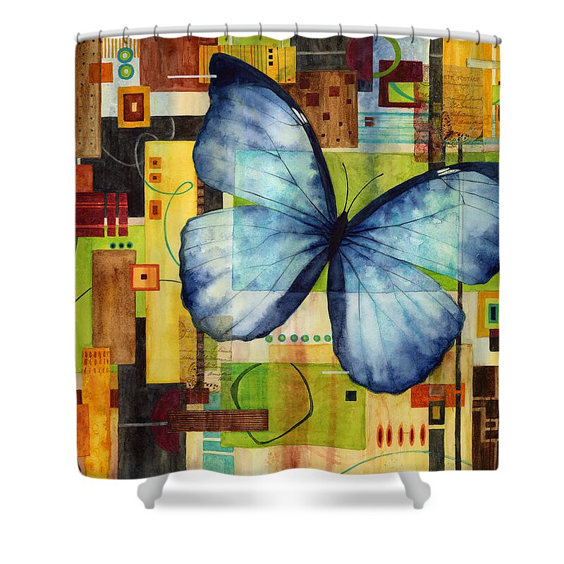 Butterfly Shower Curtain featuring the painting Butterfly Effect by Hailey E Herrera