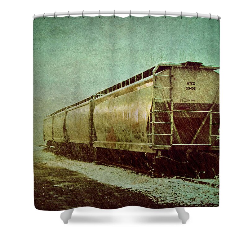 Train Shower Curtain featuring the photograph By the Tracks by Jessica Brawley