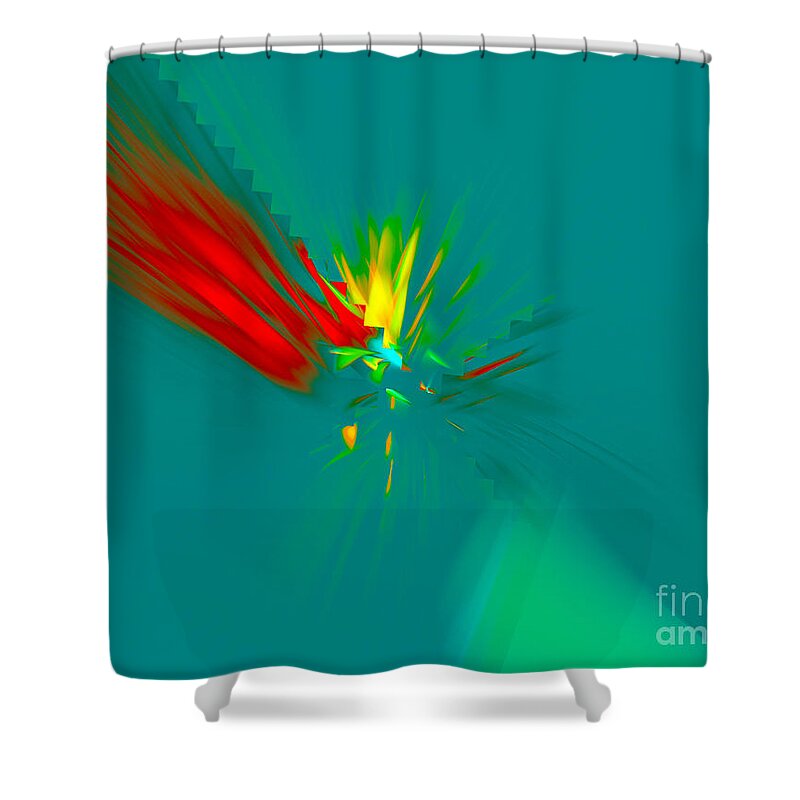 Fractal Shower Curtain featuring the digital art Cactus Flower by Victoria Harrington