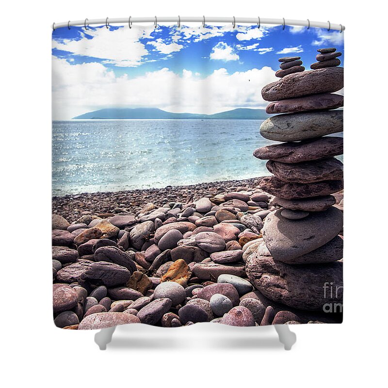 Stone Shower Curtain featuring the photograph Cairn by Daniel Heine