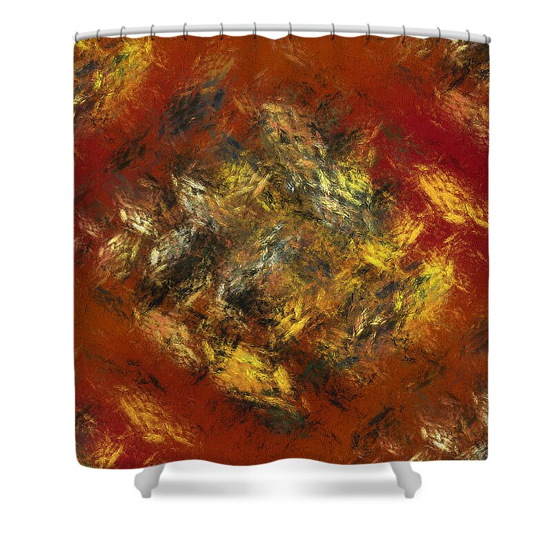 Abstract Shower Curtain featuring the digital art California Night by Jeff Iverson