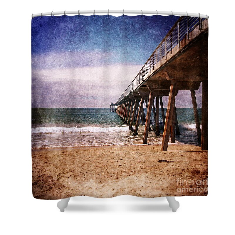 California Shower Curtain featuring the photograph California Pacific Ocean Pier by Phil Perkins