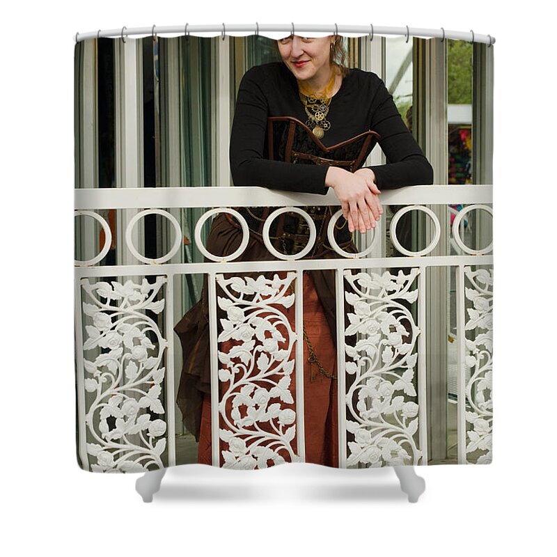Calley Duvall Shower Curtain featuring the photograph Calley showing some class in color by Teri Schuster