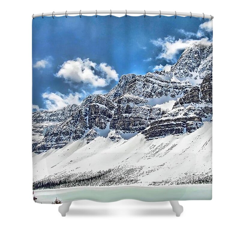 Mountain Shower Curtain featuring the photograph Canada's Bow Lake by Dyle  Warren