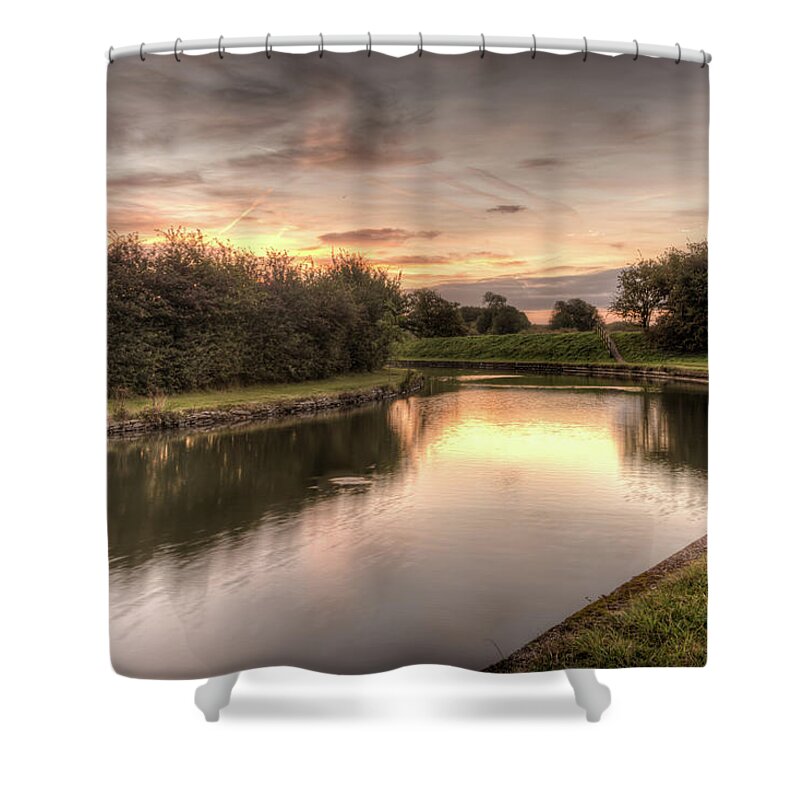 Scenics Shower Curtain featuring the photograph Canal And Barge by Image By Dr. Ewan Photography. All Rights Reserved