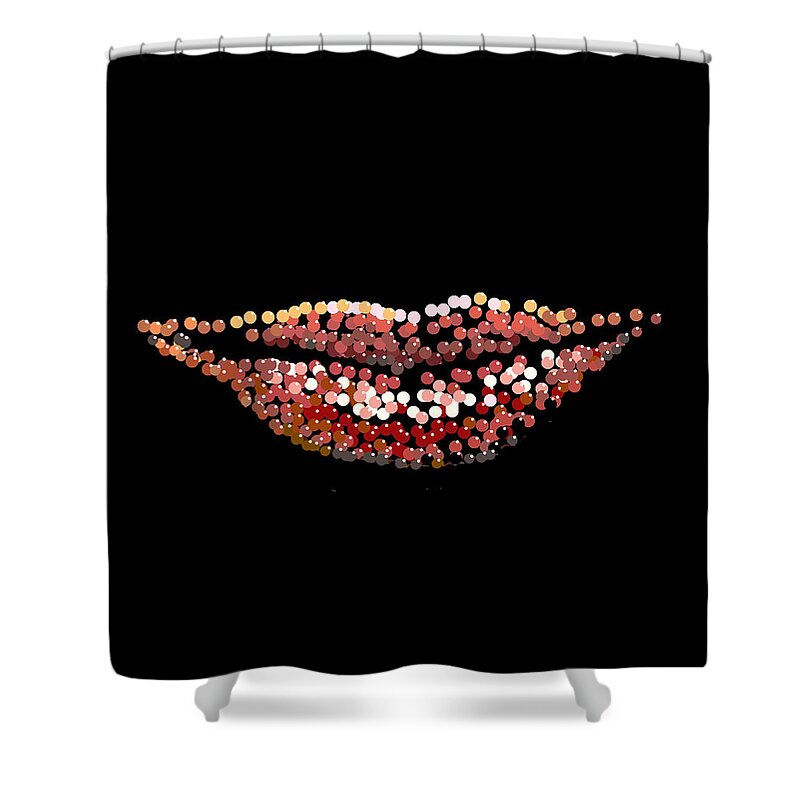Lips Shower Curtain featuring the digital art Candy Lips by R Allen Swezey