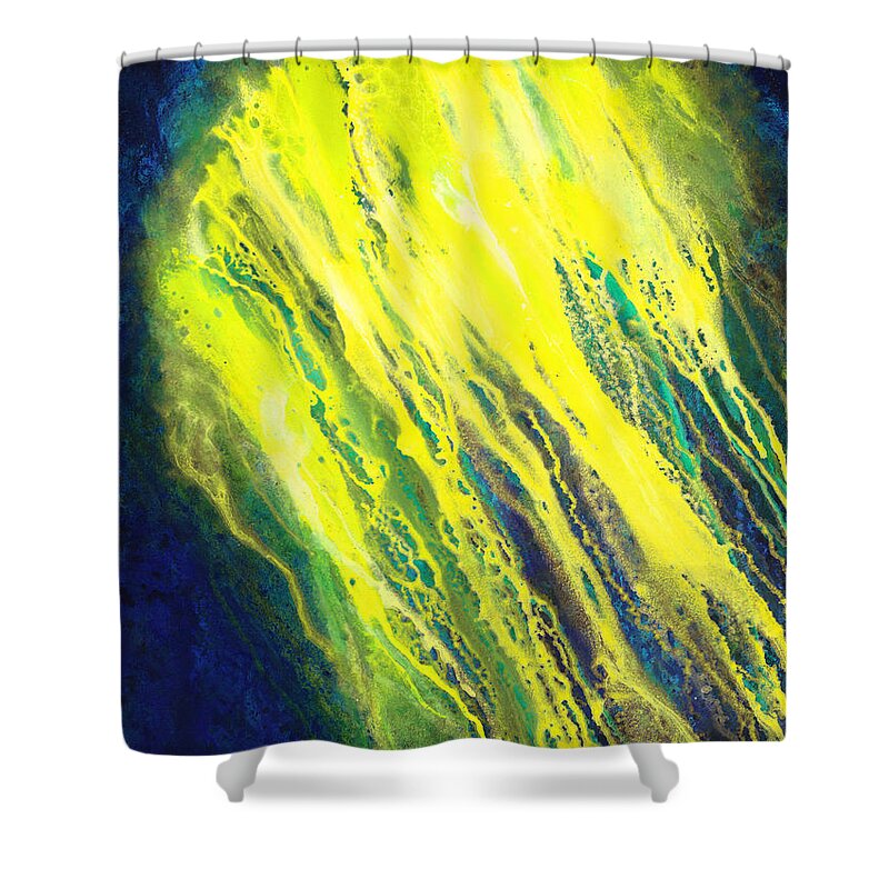Abstract Shower Curtain featuring the painting Canopus by Lynda Hoffman-Snodgrass