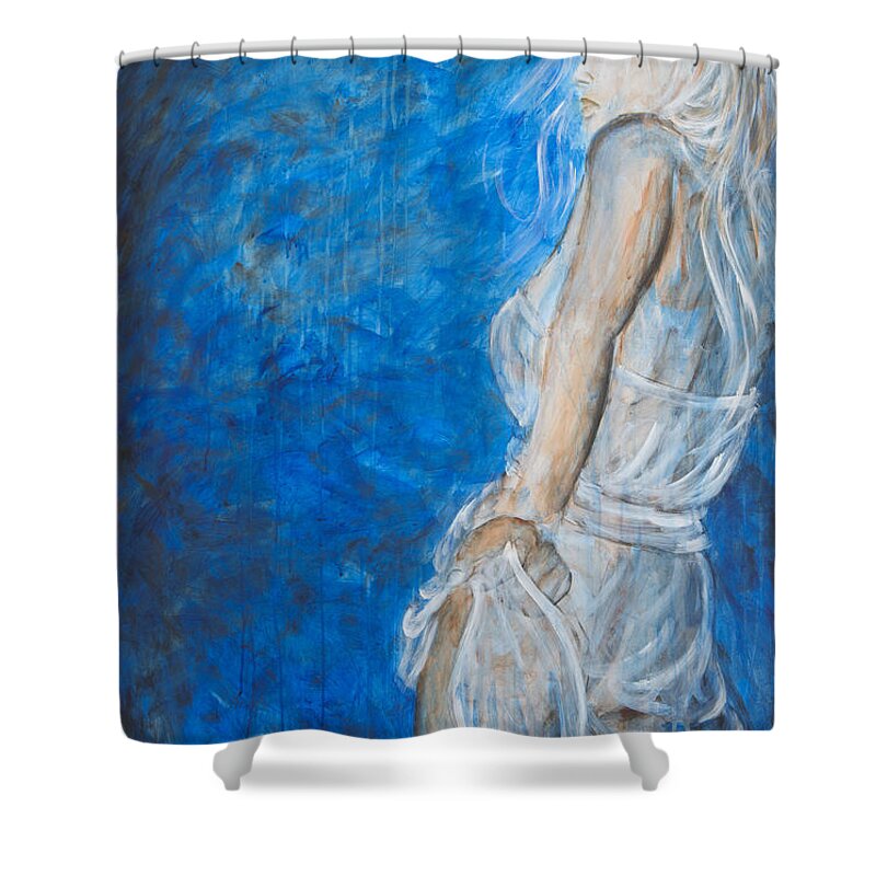 Dance Shower Curtain featuring the painting Can't Stop The Party by Nik Helbig
