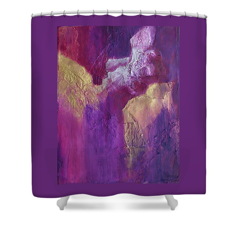 Abstract Shower Curtain featuring the painting Canyonlands by Nancy Jolley