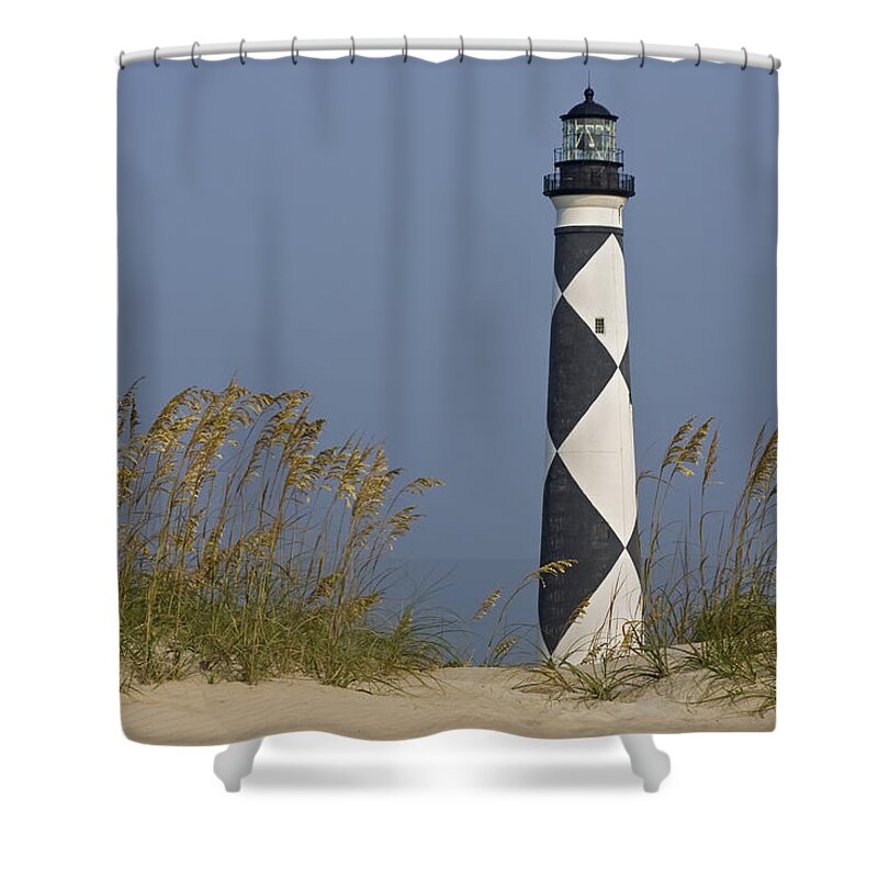 R.d. Decker Shower Curtain featuring the photograph Cape Lookout Lighthouse by Bob Decker