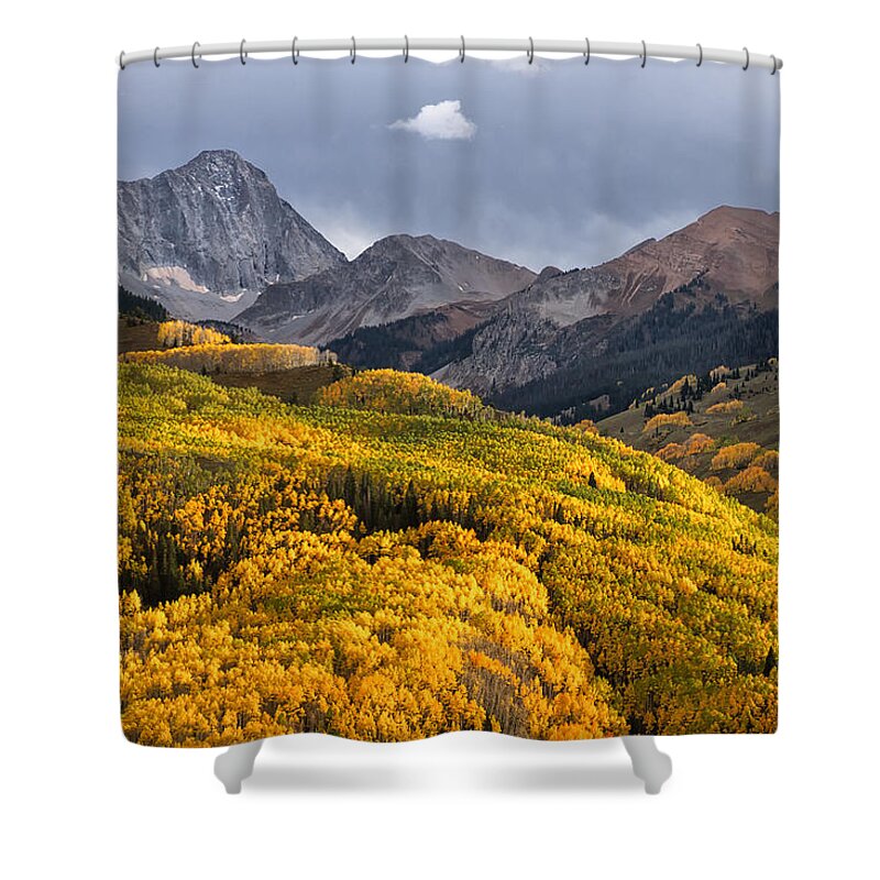 Capitol Peak Shower Curtain featuring the photograph Capitol Peak in Snowmass Colorado by Ronda Kimbrow