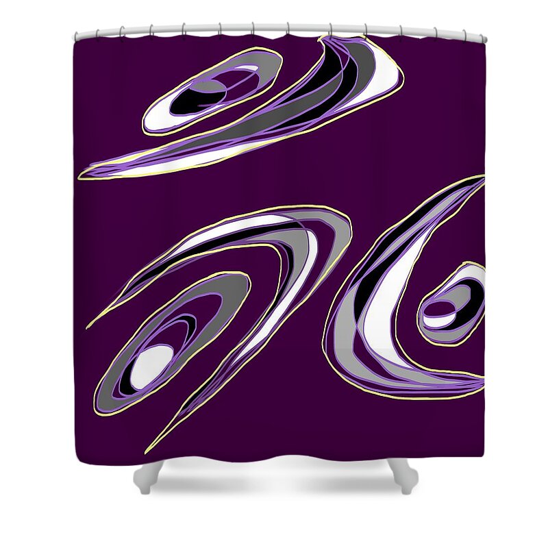 Abstract Shower Curtain featuring the digital art Caregiver by Laureen Murtha Menzl