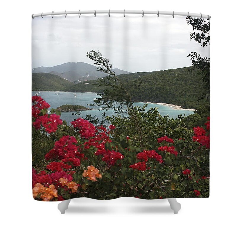 Landscape Shower Curtain featuring the photograph Caribbean Delight 1 by Karen Zuk Rosenblatt