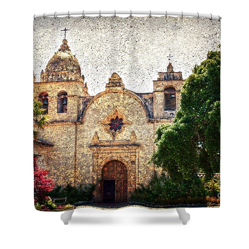 Mission Shower Curtain featuring the photograph Carmel Mission by RicardMN Photography