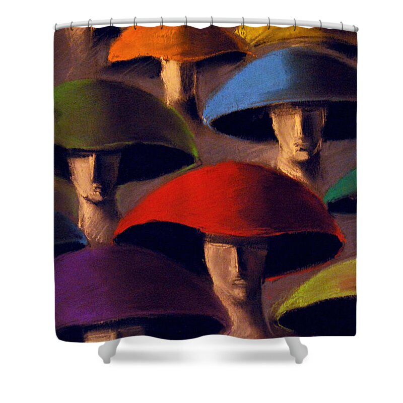 Carnaval Shower Curtain featuring the painting Carnaval by Mona Edulesco