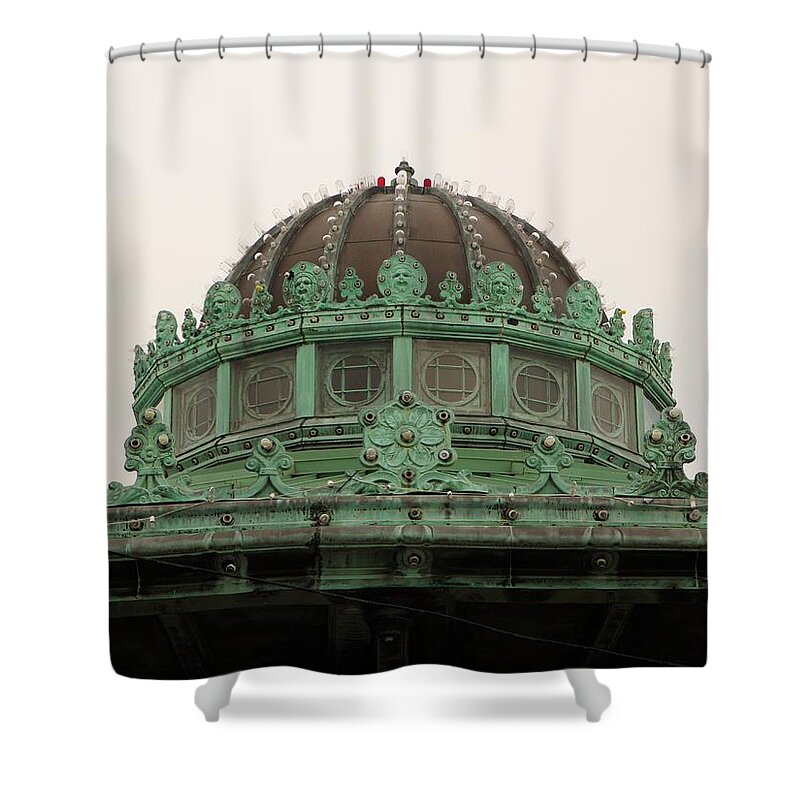 Photograph Shower Curtain featuring the photograph Carousel Roof Asbury Park NJ by John Williams