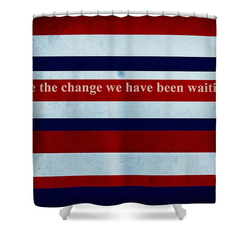 Barack Shower Curtain featuring the photograph Carpe Diem Series - Barack Obama by Andrea Anderegg