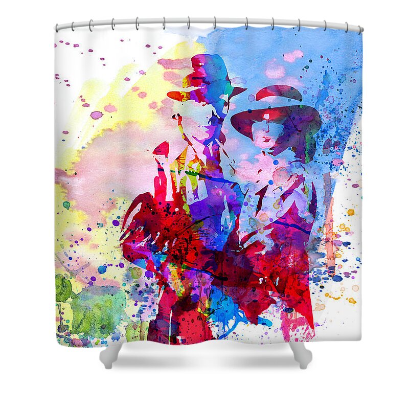 Casablanca Shower Curtain featuring the painting Casablanca Watercolor by Naxart Studio