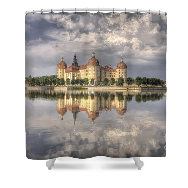 Castle Shower Curtain featuring the photograph Castle in the Air by Heiko Koehrer-Wagner