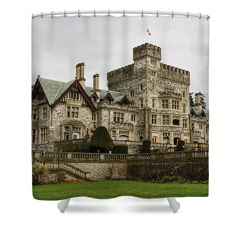 Hatley Castle Shower Curtain featuring the photograph Hatley Castle by Marilyn Wilson