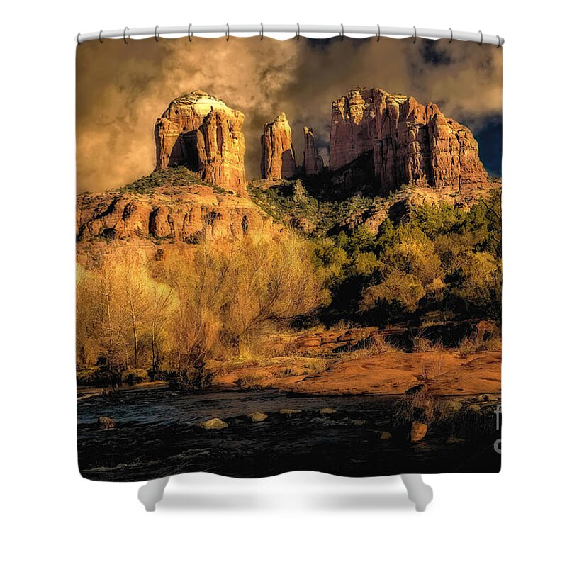 Jon Burch Shower Curtain featuring the photograph Cathedral Rock by Jon Burch Photography