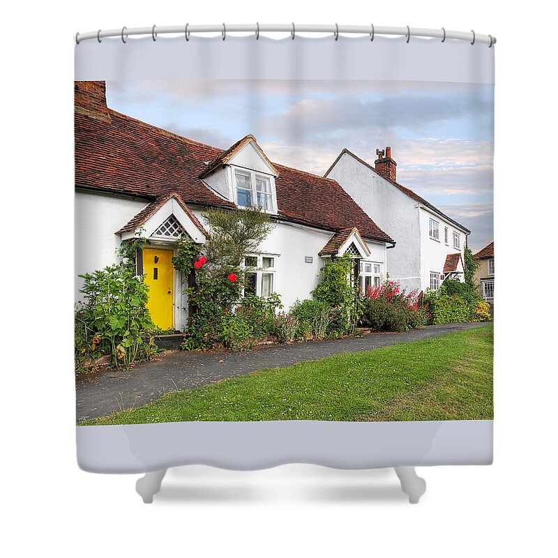 English Village Shower Curtain featuring the photograph Causeway Cottages Finchingfield by Gill Billington