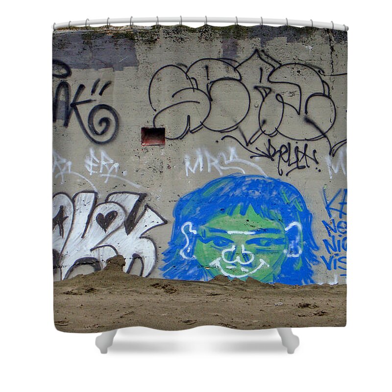 Graffiti Shower Curtain featuring the photograph Cave Paintings by Donna Blackhall