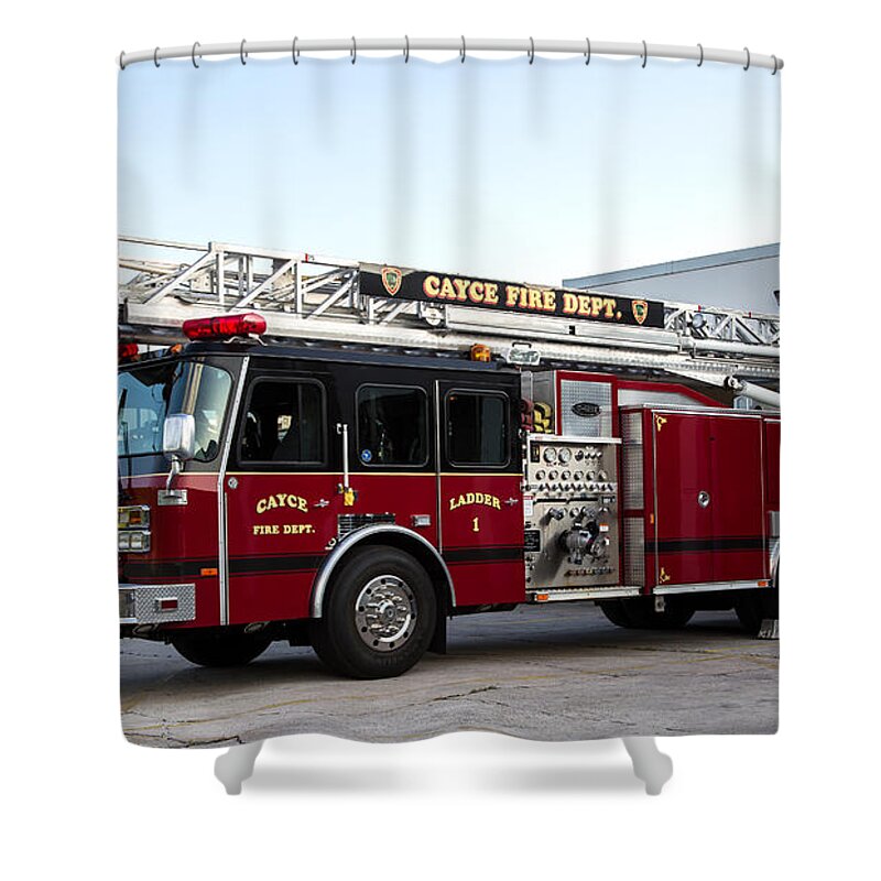 Cayce Shower Curtain featuring the photograph Cayce Ladder 1 by Charles Hite