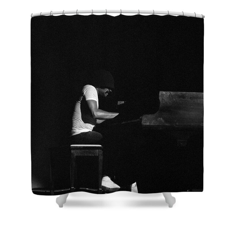 Jazz Shower Curtain featuring the photograph Cecil Taylor 2 by Lee Santa