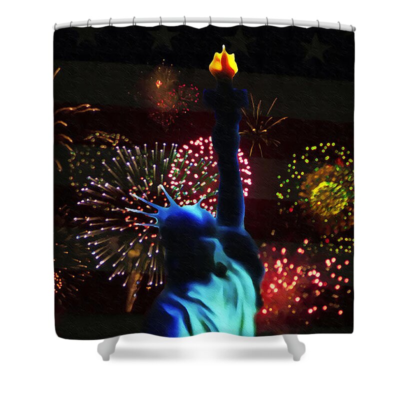 Celebrate Shower Curtain featuring the photograph Celebrate America by Bill Cannon