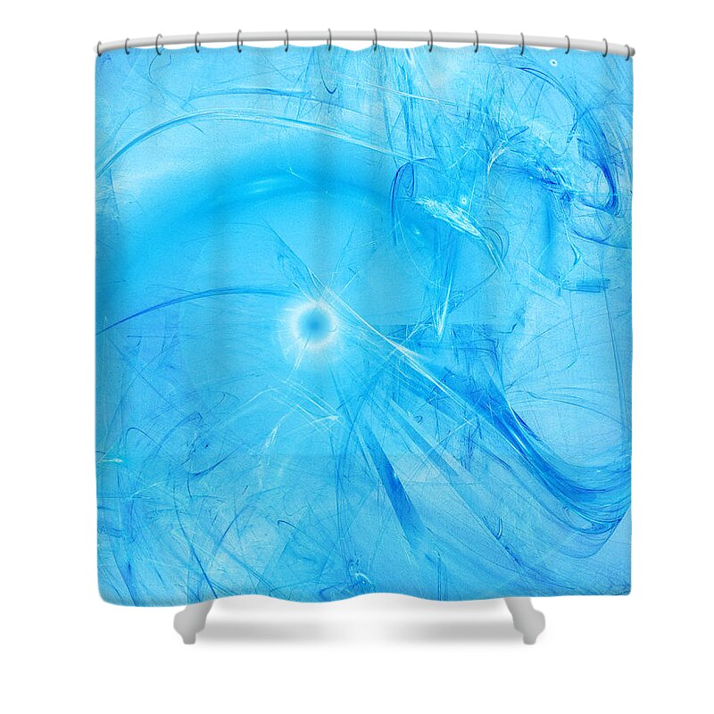 Abstract Shower Curtain featuring the digital art Celestial Intelligencer by Jeff Iverson