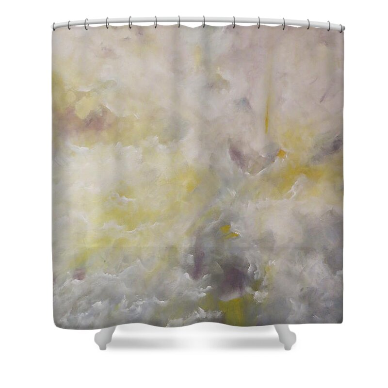 Abstract Shower Curtain featuring the painting Chance by Soraya Silvestri