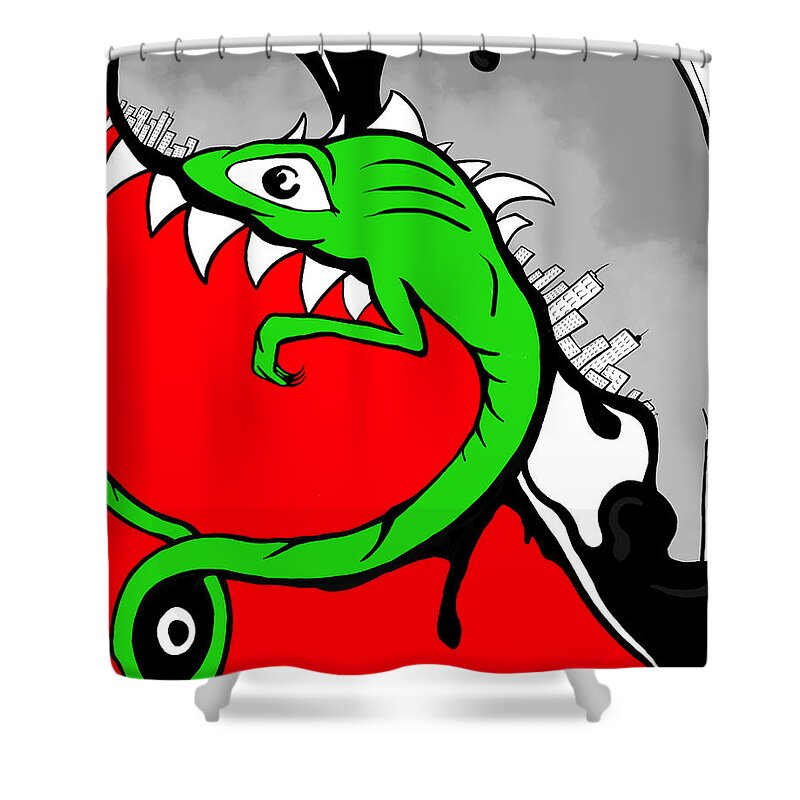 Lizard Shower Curtain featuring the digital art Change by Craig Tilley