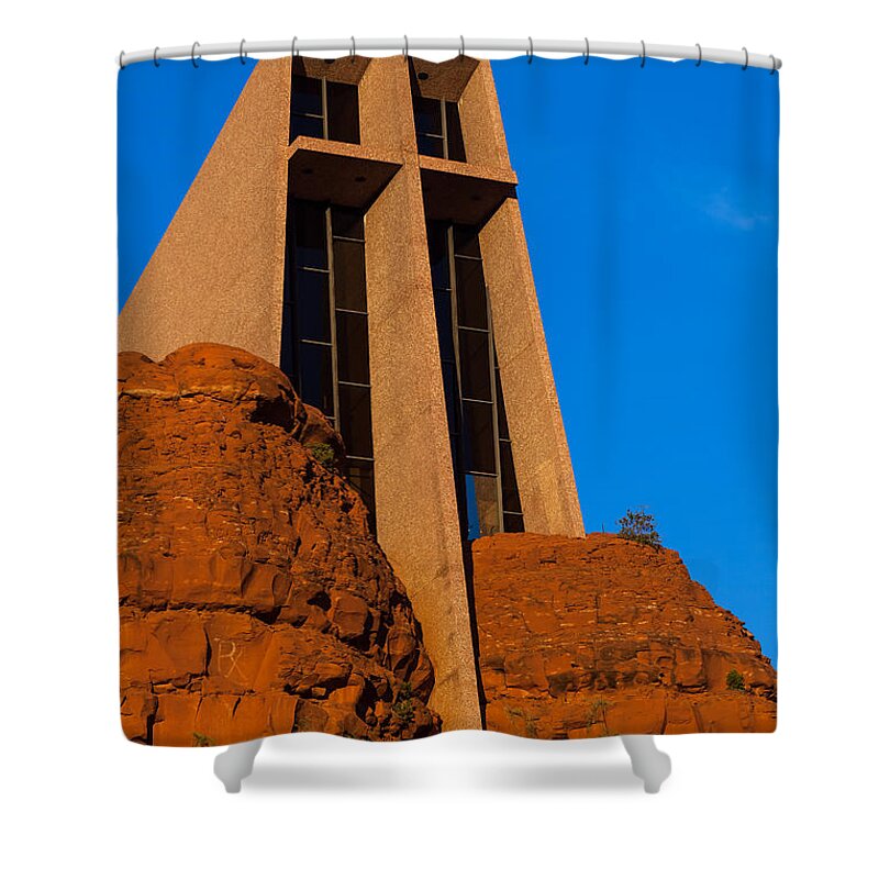 Architecture Shower Curtain featuring the photograph Chapel of the Holy Cross by Ed Gleichman