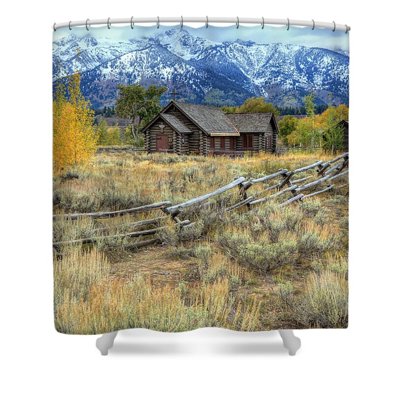 Church Shower Curtain featuring the photograph Chapel of the Transfiguration by Jaki Miller