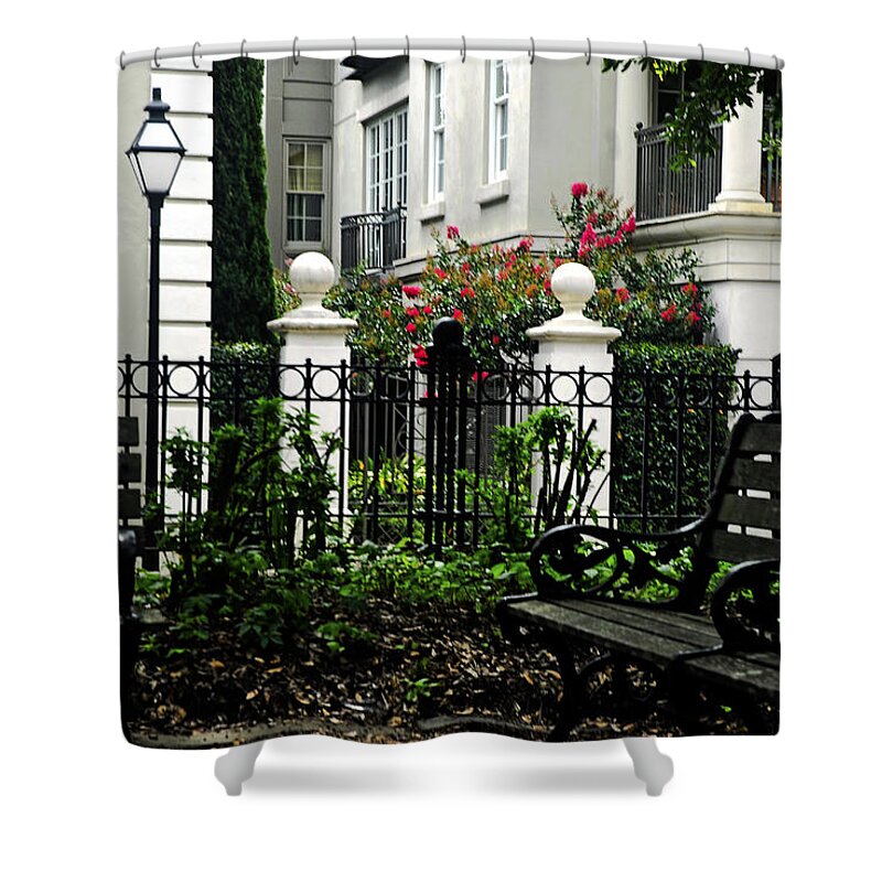 Charleston Sc Garden Harbor Usa Shower Curtain featuring the photograph Downtown Charleston spot by Will Burlingham