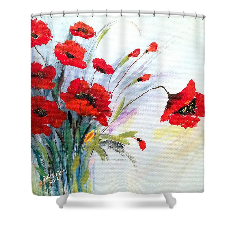 Charming Shower Curtain featuring the painting Charming by Dorothy Maier