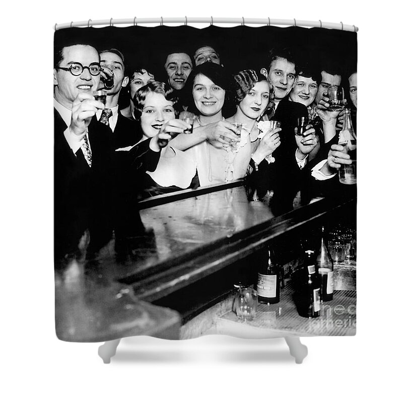 Stamp Out Prohibition Shower Curtain featuring the photograph Cheers to You by Jon Neidert