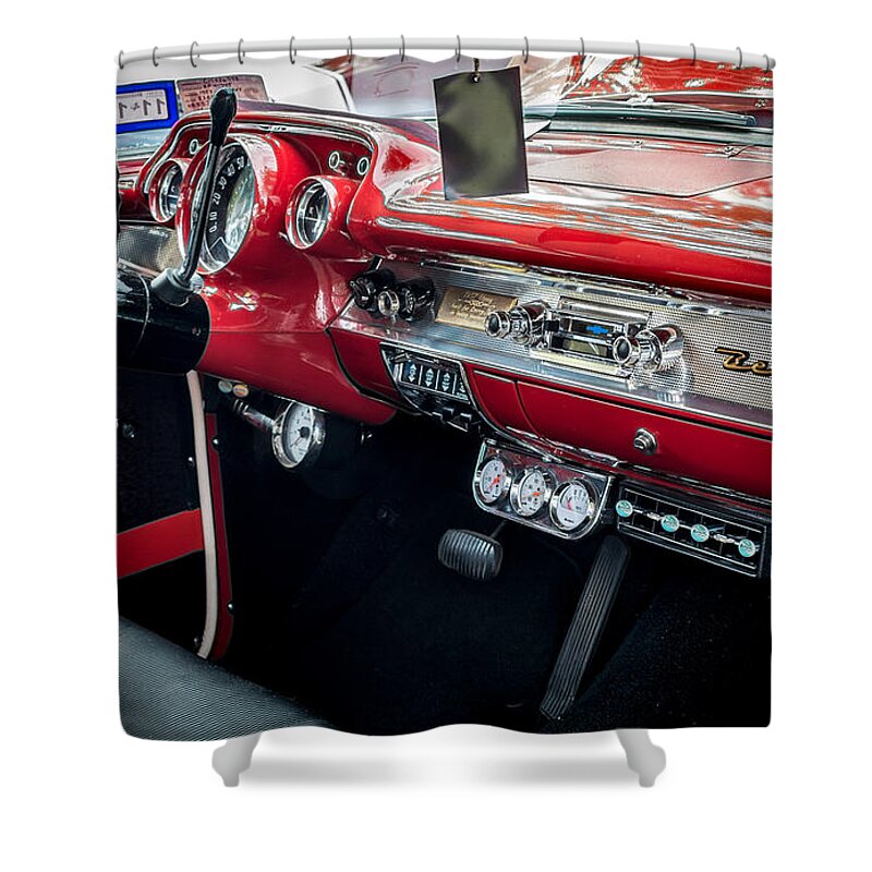Alvin Shower Curtain featuring the photograph Chevy Bel Air Dash by David Morefield